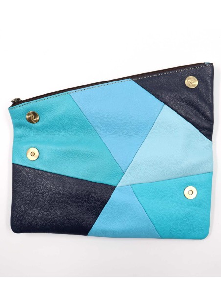 POCHETTE IN PELLE RICICLATA "MILA" 16X29