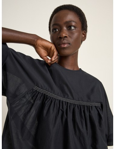 BLUSA CON MANICHE A 3/4 IN COTONE BIOLOGICO...