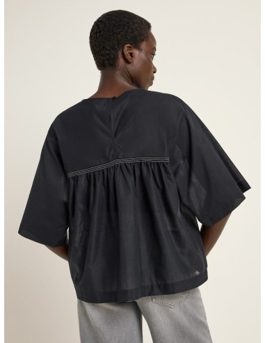 BLUSA CON MANICHE A 3/4 IN COTONE BIOLOGICO...