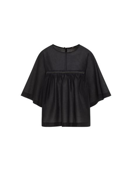 BLUSA CON MANICHE A 3/4 IN COTONE BIOLOGICO "ANIKA"