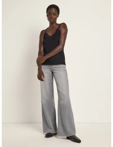 TOP IN PIZZO DI LYOCELL