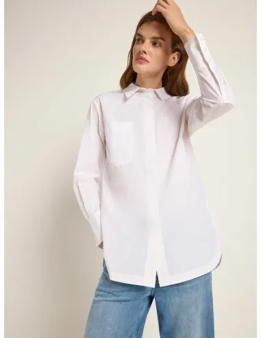 CAMICIA OVERSIZE IN 100% COTONE BIOLOGICO GOTS "LAURA"