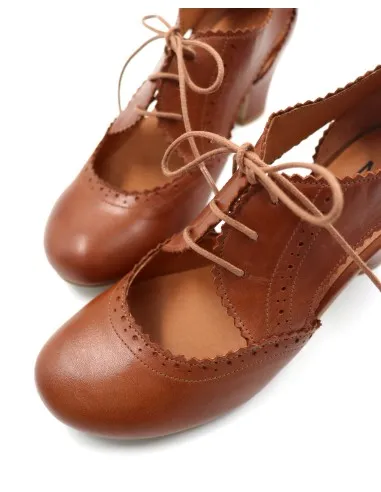 SCARPETTA FRANCESINA VINTAGE IN PELLE "FOXE"