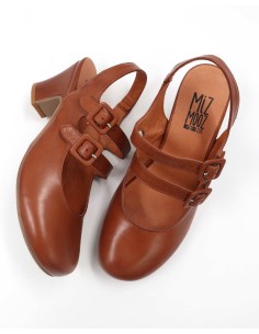 SCARPETTA MARY-JANE APERTA IN PELLE "FRANCIE" - CUOIO 2