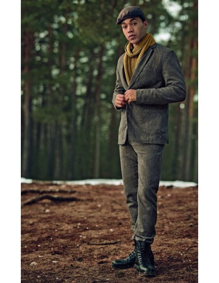 PANTALONI CHINO IN CANAPA E COTONE BIOLOGICO "CHECK"