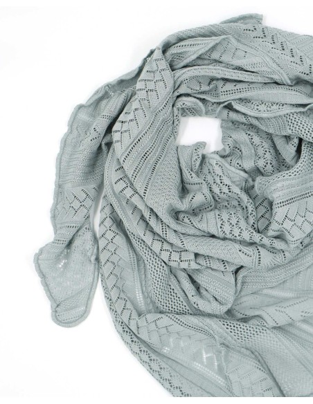 STOLA TRIANGOLARE  IN COTONE BIOLOGICO "VANESSA"