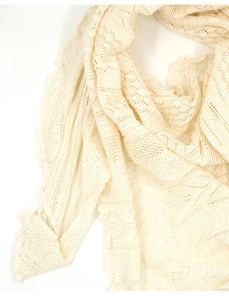 STOLA TRIANGOLARE  IN COTONE BIOLOGICO "VANESSA"