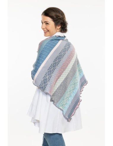 STOLA TRIANGOLARE  IN COTONE BIOLOGICO JAQUARD...