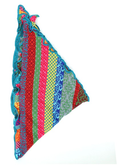 STOLA TRIANGOLARE  IN COTONE BIOLOGICO JAQUARD "GRACE"