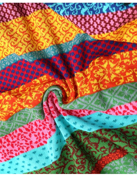 STOLA TRIANGOLARE  IN COTONE BIOLOGICO JAQUARD "GRACE"