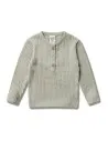 PULL SERAFINO IN LINO E COTONE BIOLOGICO "SKY"
