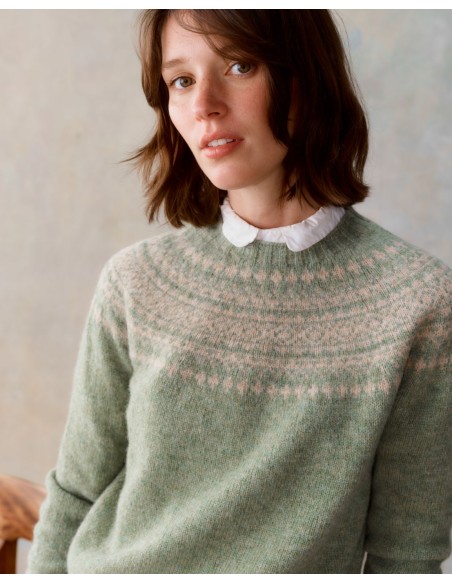 MAGLIONE DONNA IN PURA LANA VERGINE SCOZZESE "YOLK CREW"