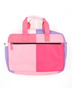 BORSA PORTA PC IN PELLE RICICLATA "MARY" 27X40 - LILLA 2