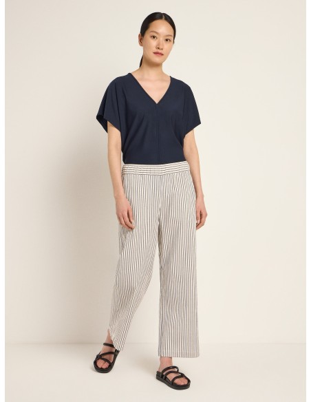 PANTALONE CUOLOTTE IN COTONE E ECOVISCOSA "MANILA"