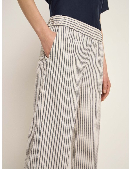 PANTALONE CUOLOTTE IN COTONE E ECOVISCOSA "MANILA"