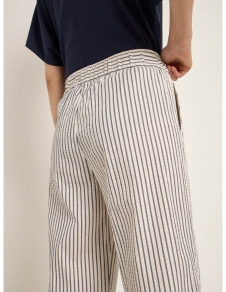 PANTALONE CUOLOTTE IN COTONE E ECOVISCOSA "MANILA"