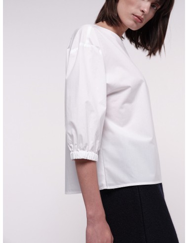 BLUSA IN COTONE BIOLOGICO CON MANICHE A 3/4