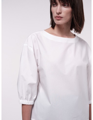 BLUSA IN COTONE BIOLOGICO CON MANICHE A 3/4
