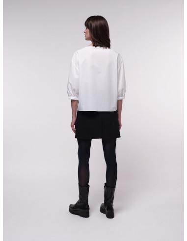 BLUSA IN COTONE BIOLOGICO CON MANICHE A 3/4