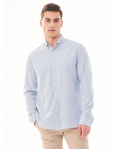 CAMICIA IN LINO E COTONE BIOLOGICO "RIGHE"