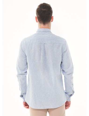 CAMICIA IN LINO E COTONE BIOLOGICO "RIGHE"