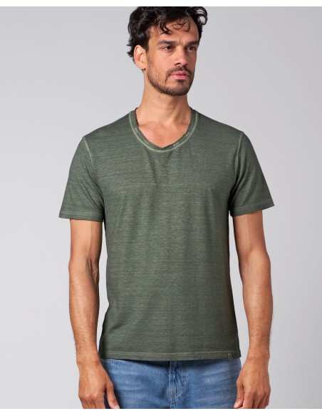 T-SHIRT UOMO IN CANAPA E COTONE BIOLOGICO "VINTAGE"