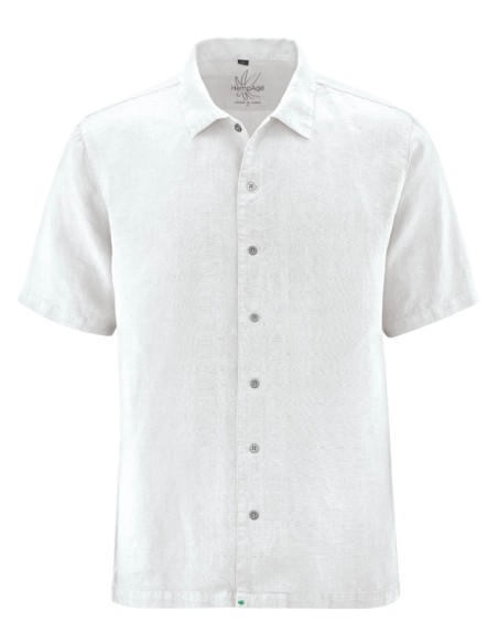 CAMICIA IN 100% CANAPA A MANICA CORTA