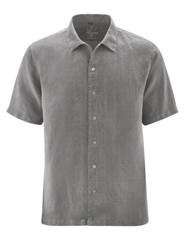 CAMICIA IN 100% CANAPA A MANICA CORTA