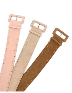 CINTURA ARTIGIANALE IN PELLE NATURALE "SUEDE"