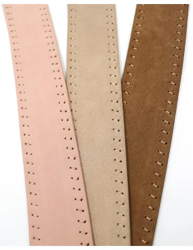 CINTURA ARTIGIANALE IN PELLE NATURALE "SUEDE"