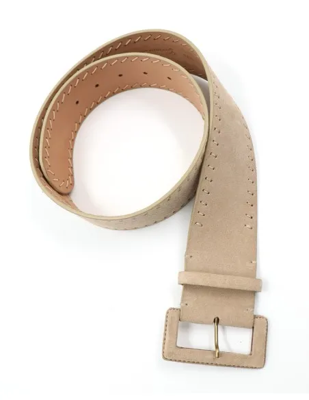 CINTURA ARTIGIANALE IN PELLE NATURALE "SUEDE"