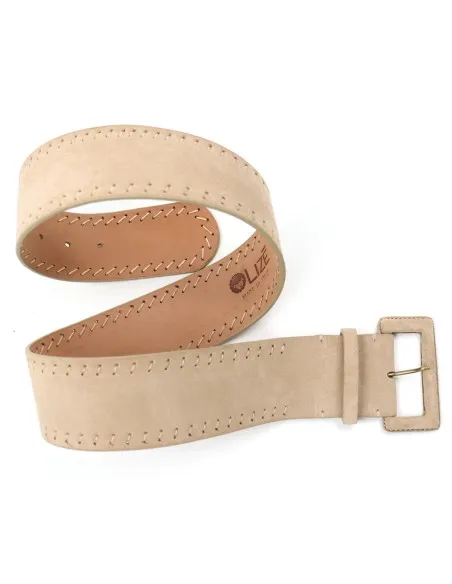 CINTURA ARTIGIANALE IN PELLE NATURALE "SUEDE"