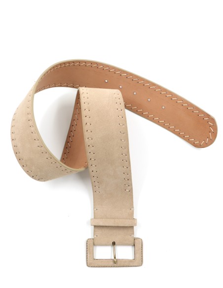 CINTURA ARTIGIANALE IN PELLE NATURALE "SUEDE"