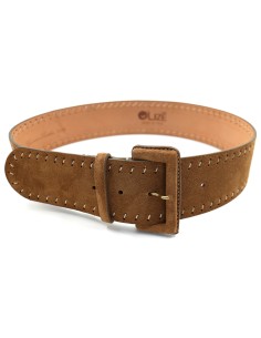 CINTURA ARTIGIANALE IN PELLE NATURALE "SUEDE" 2