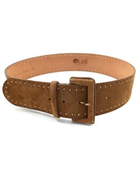 CINTURA ARTIGIANALE IN PELLE NATURALE "SUEDE"