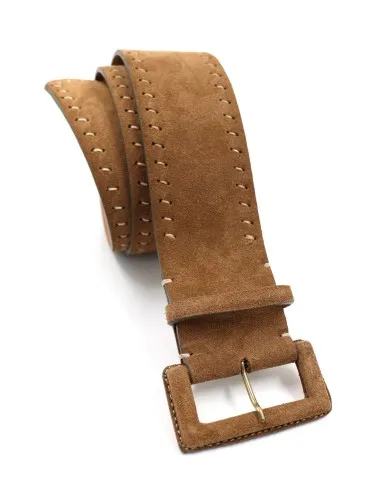 CINTURA ARTIGIANALE IN PELLE NATURALE "SUEDE"