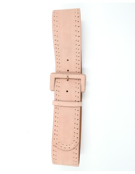 CINTURA ARTIGIANALE IN PELLE NATURALE "SUEDE"