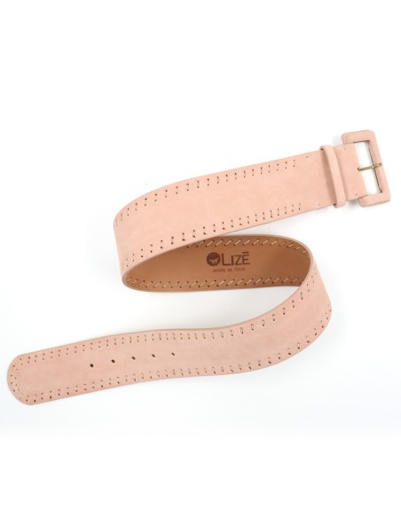 CINTURA ARTIGIANALE IN PELLE NATURALE "SUEDE"