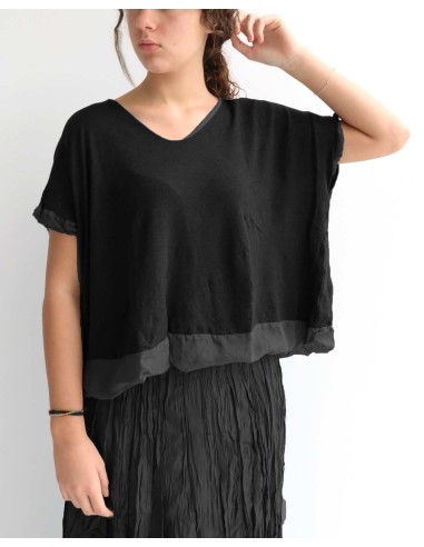 MAGLIA SMANICATA IN SETA E LANA "PALO"