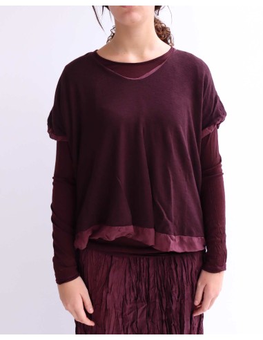 MAGLIA SMANICATA IN SETA E LANA "PALO"