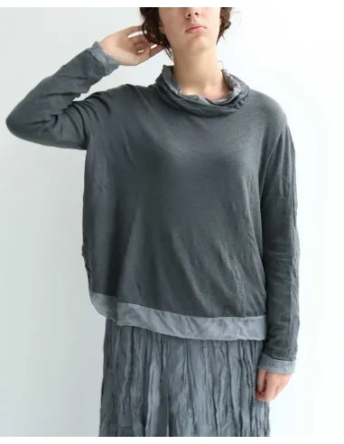 MAGLIA MANICHE LUNGE IN SETA E LANA "WINTO"