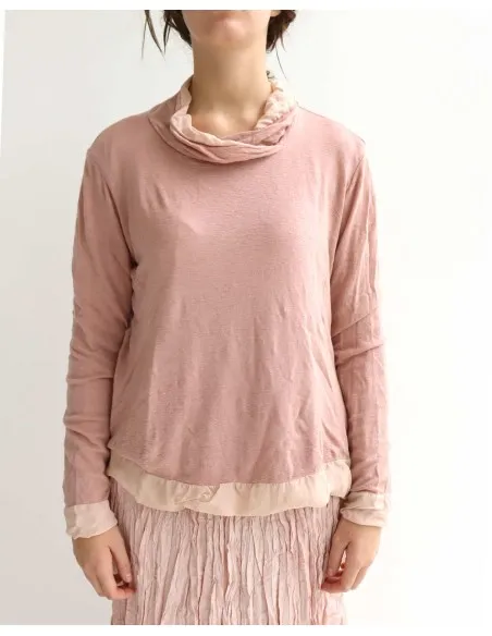 MAGLIA MANICHE LUNGE IN SETA E LANA "WINTO"