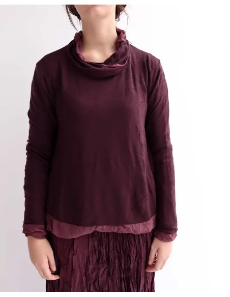 MAGLIA MANICHE LUNGE IN SETA E LANA "WINTO"