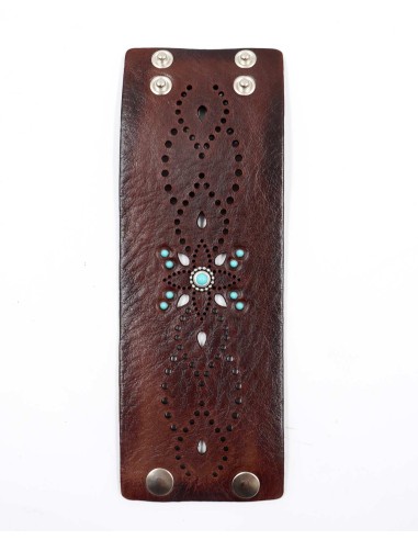 BRACCIALE IN PELLE "TURCHESE"