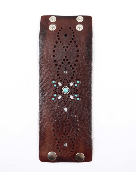 BRACCIALE IN PELLE "TURCHESE"