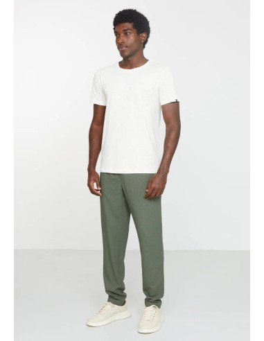 PANTALONE SPORTIVO UOMO IN LINO ED ECOVISCOSA "TANGELO"