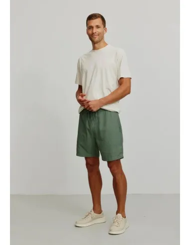 SHORTS UOMO IN ECOVISCOSA E LINO "CURRY"