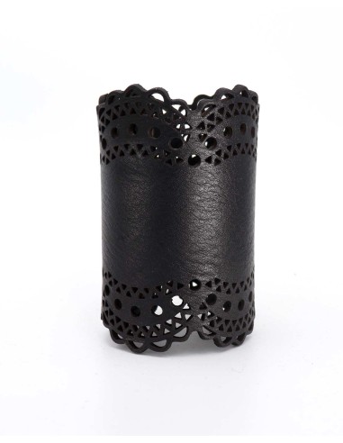 BRACCIALE ARTIGIANALE IN PELLE INTAGLIATO "LACE"