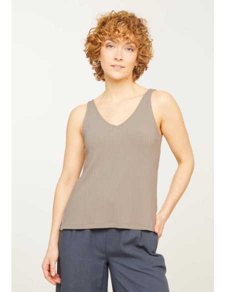 TOP SCOLLO A V IN ECOVISCOSA "TONINA"