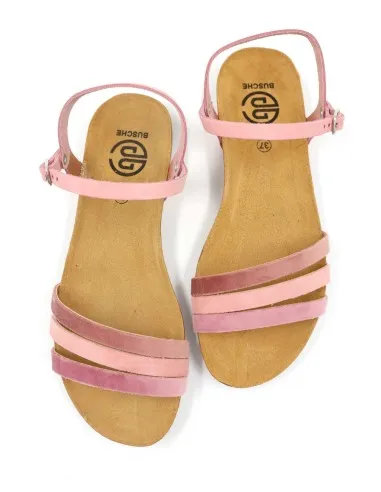 SANDALO DONNA IN PELLE E SUGHERO "VELVET"